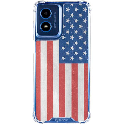 American Flag Distressed Moto G 5G (2024) Clear Case